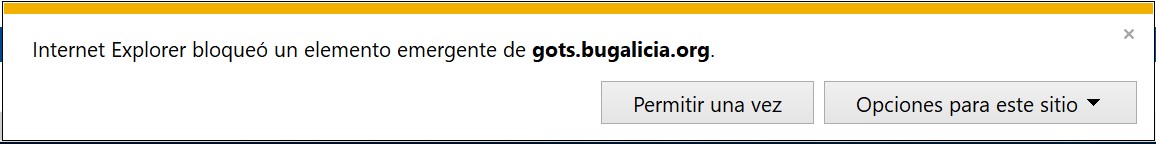 Aviso de bloqueo no Explorer